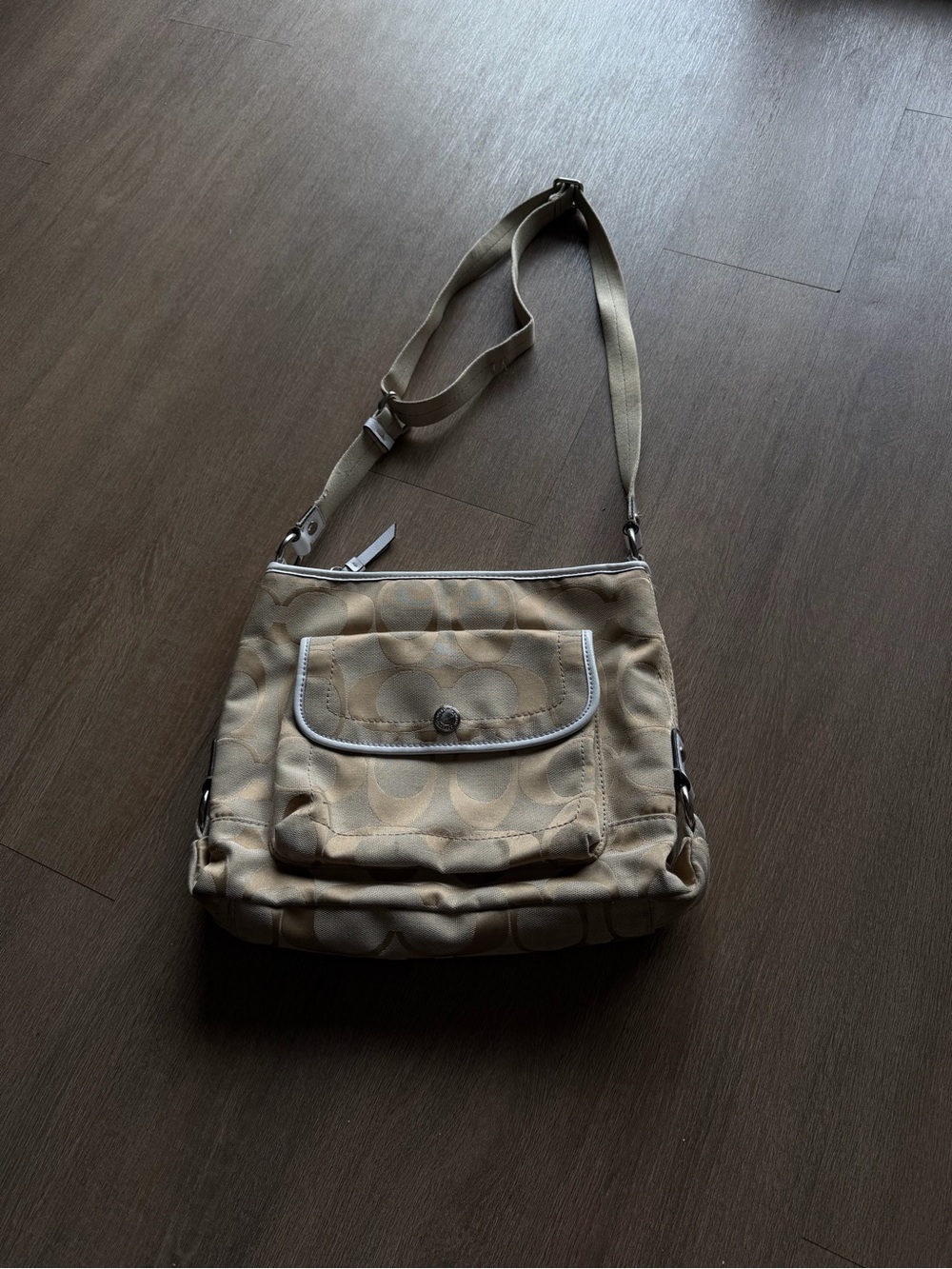 Coach Tan Signature C Canvas Crossbody Bag